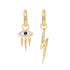 Gold Star Huggie Hoop Earrings